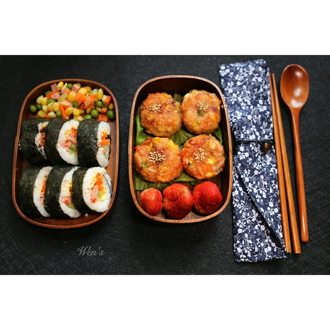 简单快手的便当饭盒水果盒子蛋糕