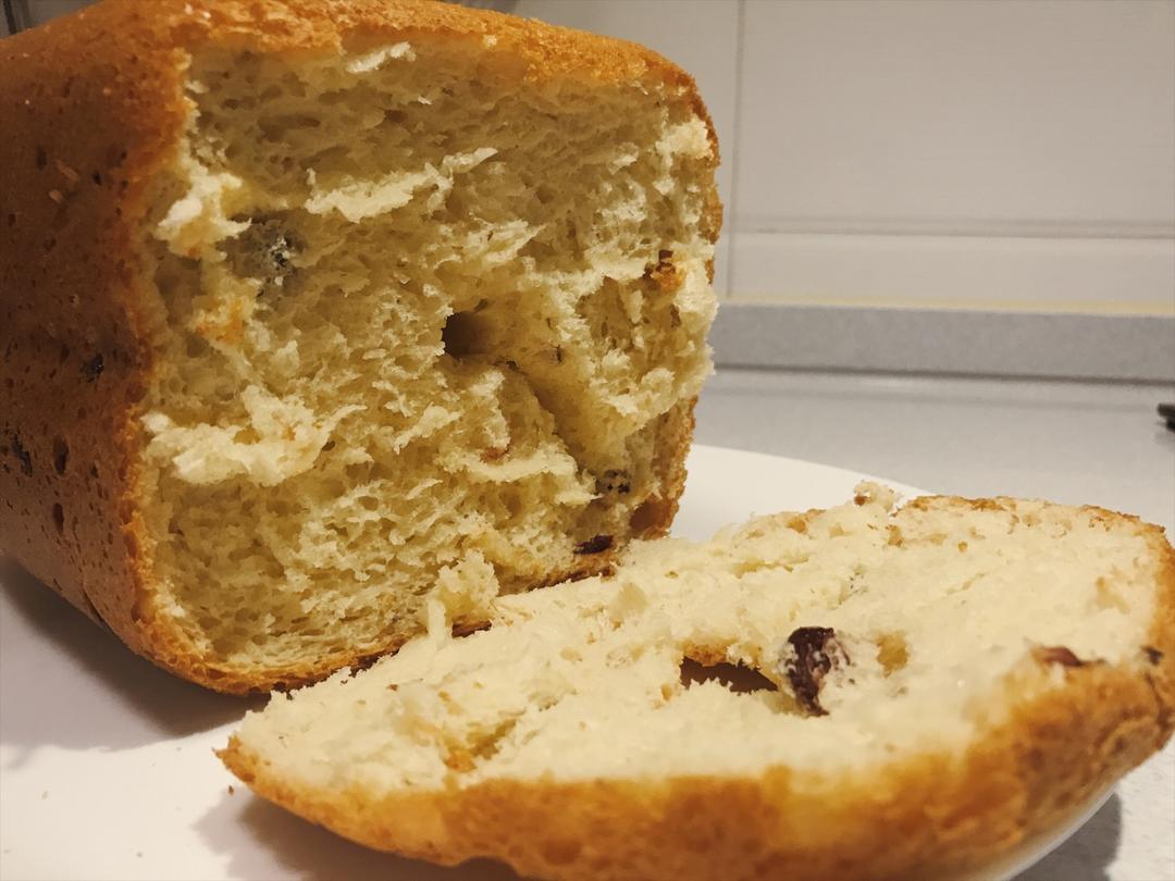 新手入门必做——面包机版葡萄干酸奶吐司