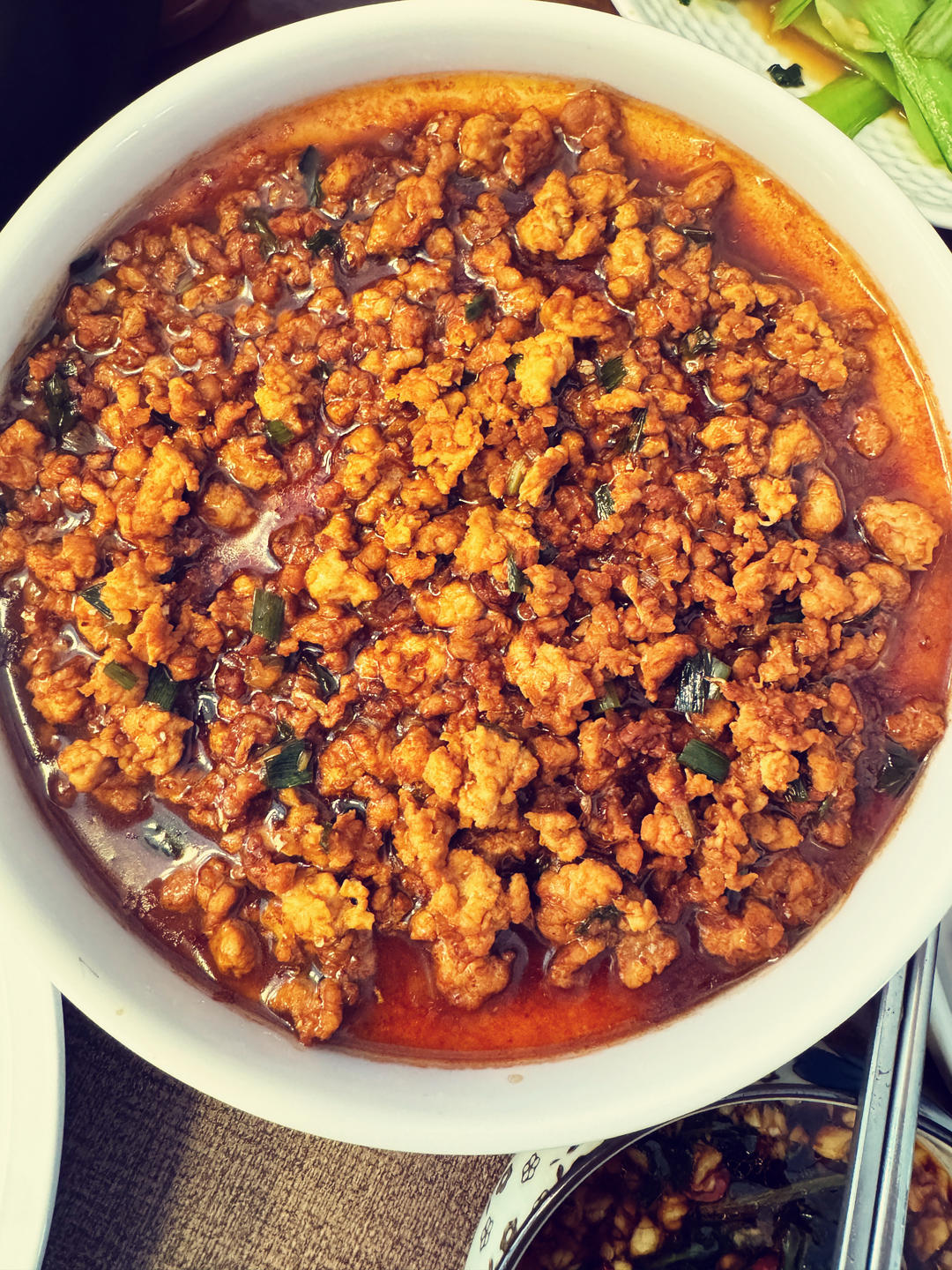 嫩滑的豆腐炖鸡蛋~就是有点费米饭😂