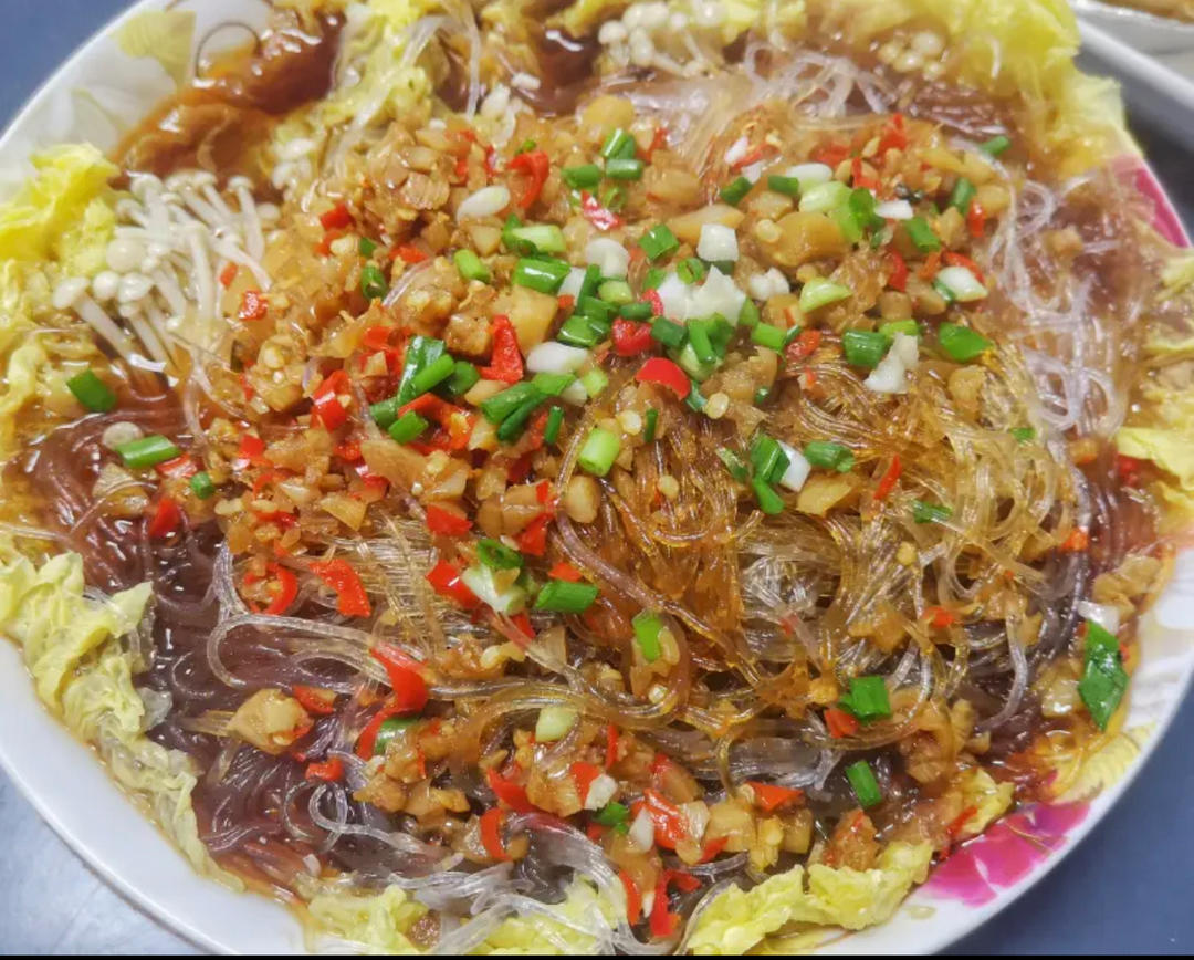 蒜蓉粉丝金针菇娃娃菜