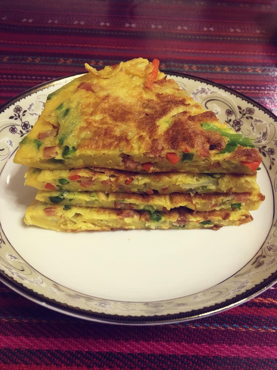 香煎土豆丝鸡蛋饼