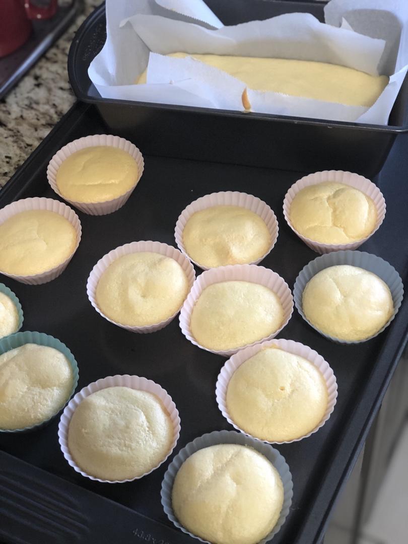 纸杯蛋糕 8寸戚风蛋糕的量