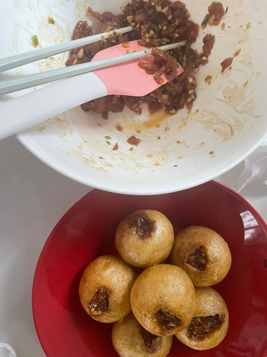 红烧油面筋塞肉