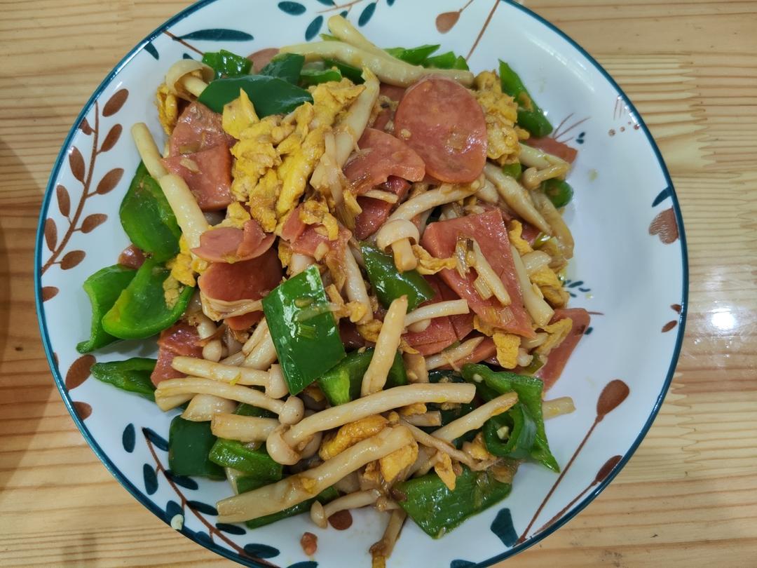 白玉菇炒火腿