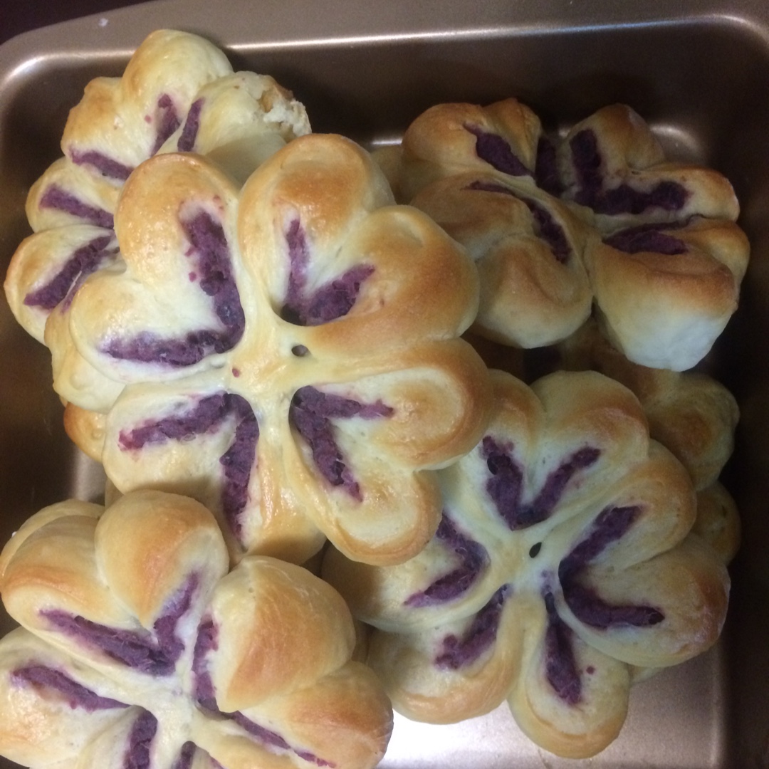 紫薯四叶草面包（汤种法）