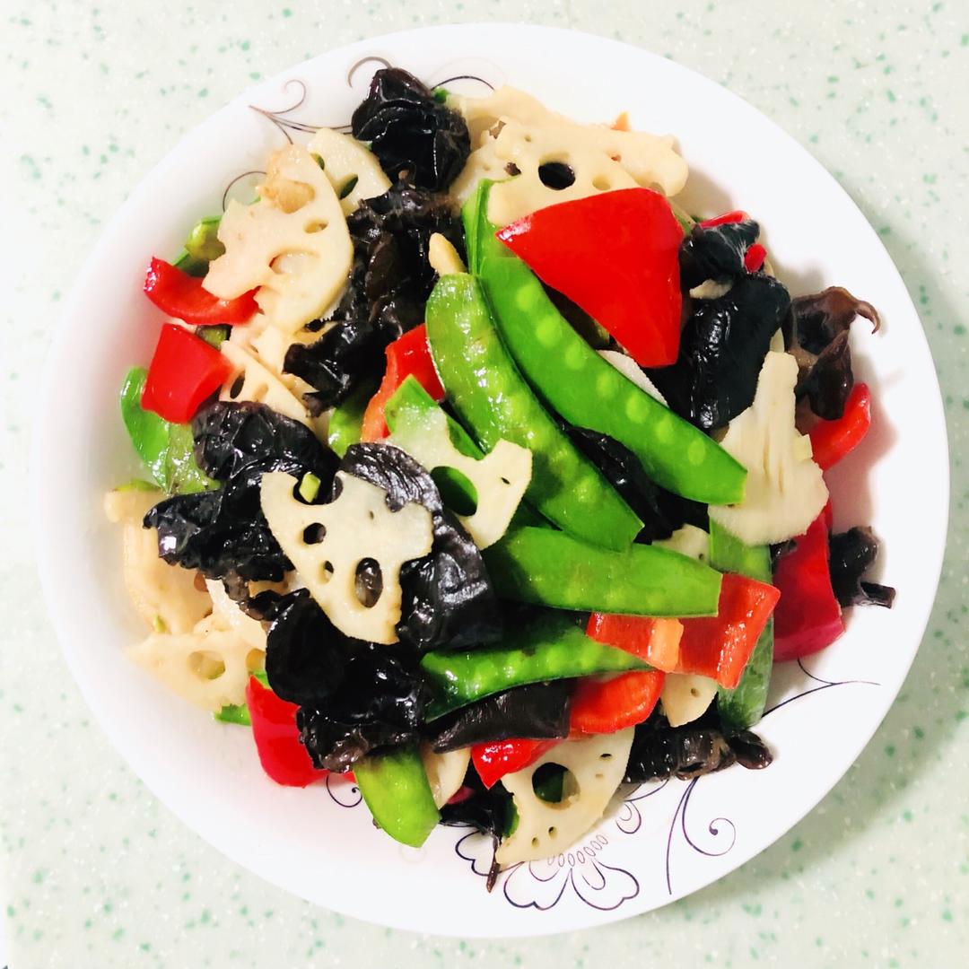 清炒莲藕荷兰豆—减脂版