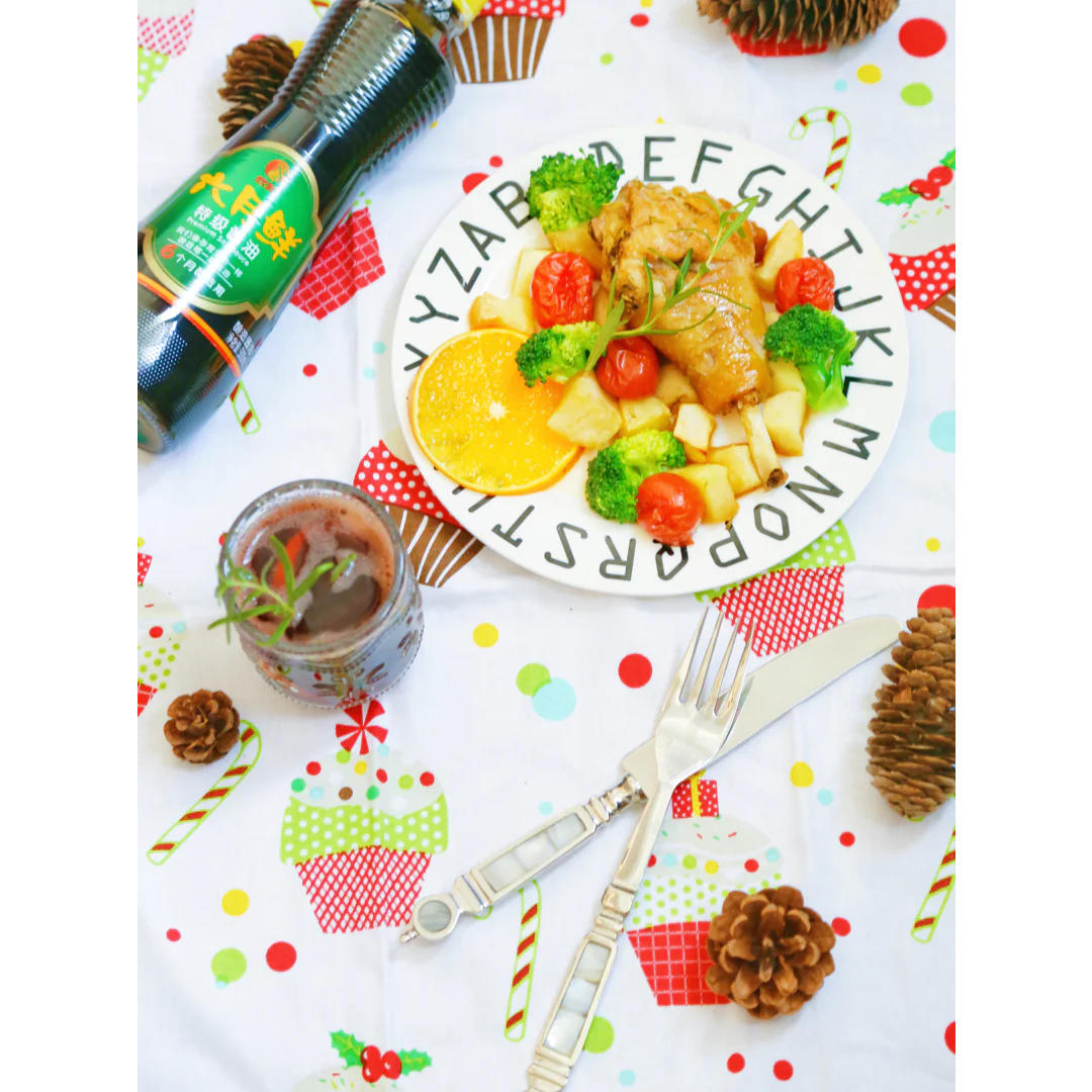 圣诞餐-苹果香橙烤鸡腿