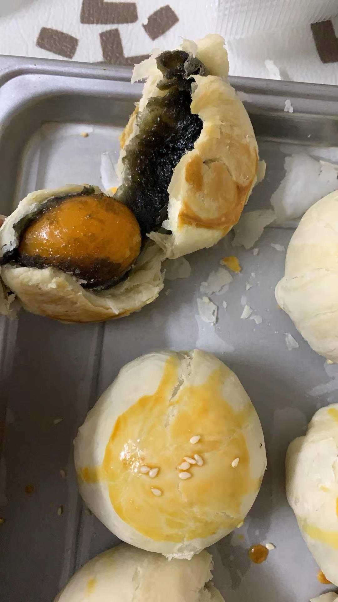 超长拉丝麻薯蛋黄酥（三天不变硬）