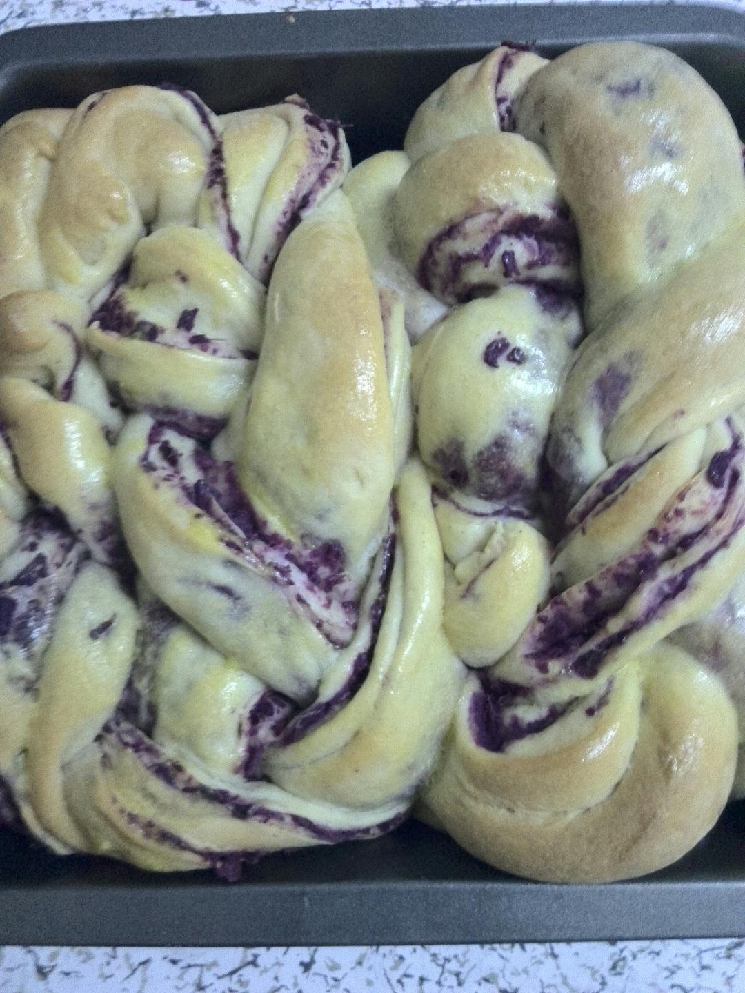 入门级不用揉出膜的手撕紫薯面包无黄油版