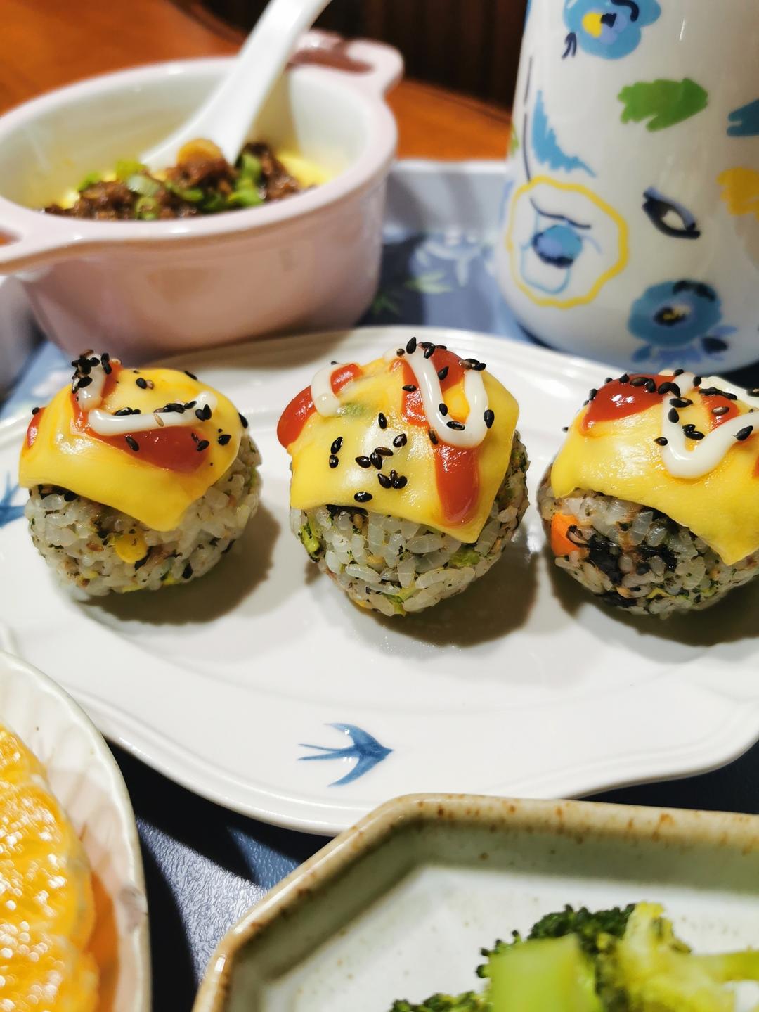 孩子们超喜欢的芝士烤饭团（空气炸锅版）