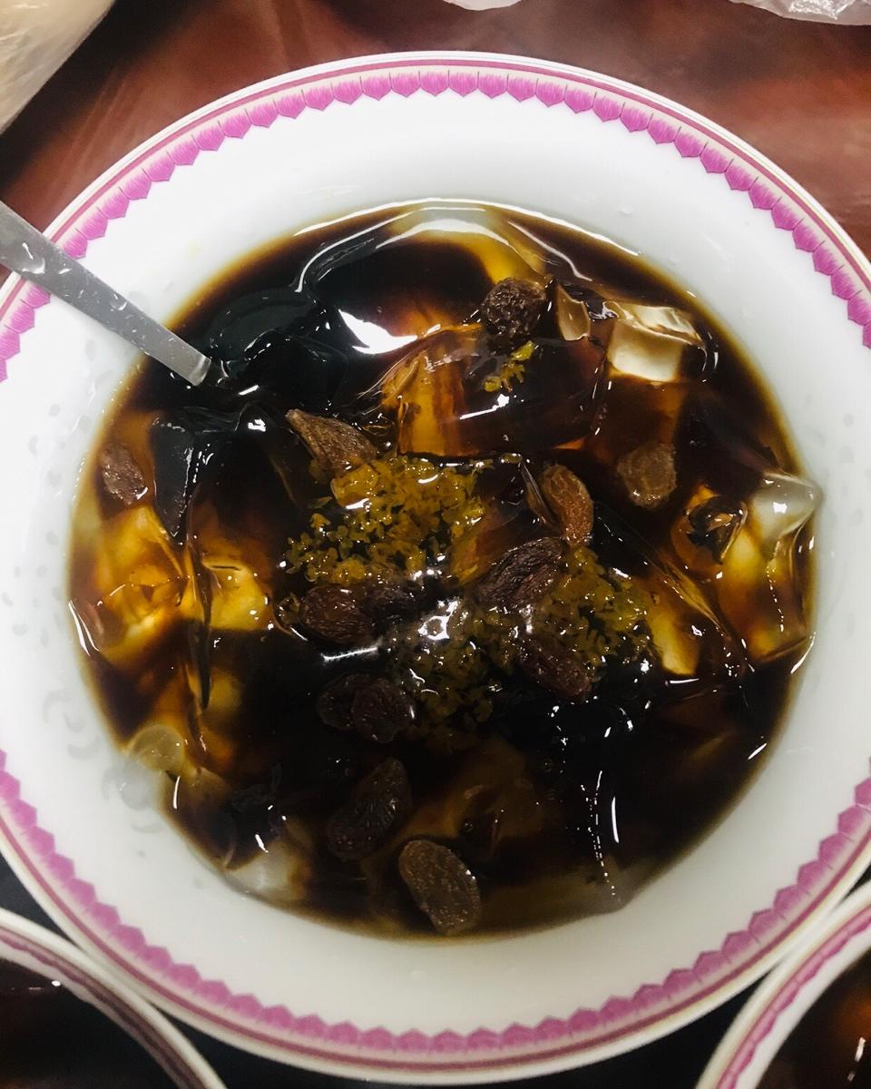 红糖桂花白凉粉