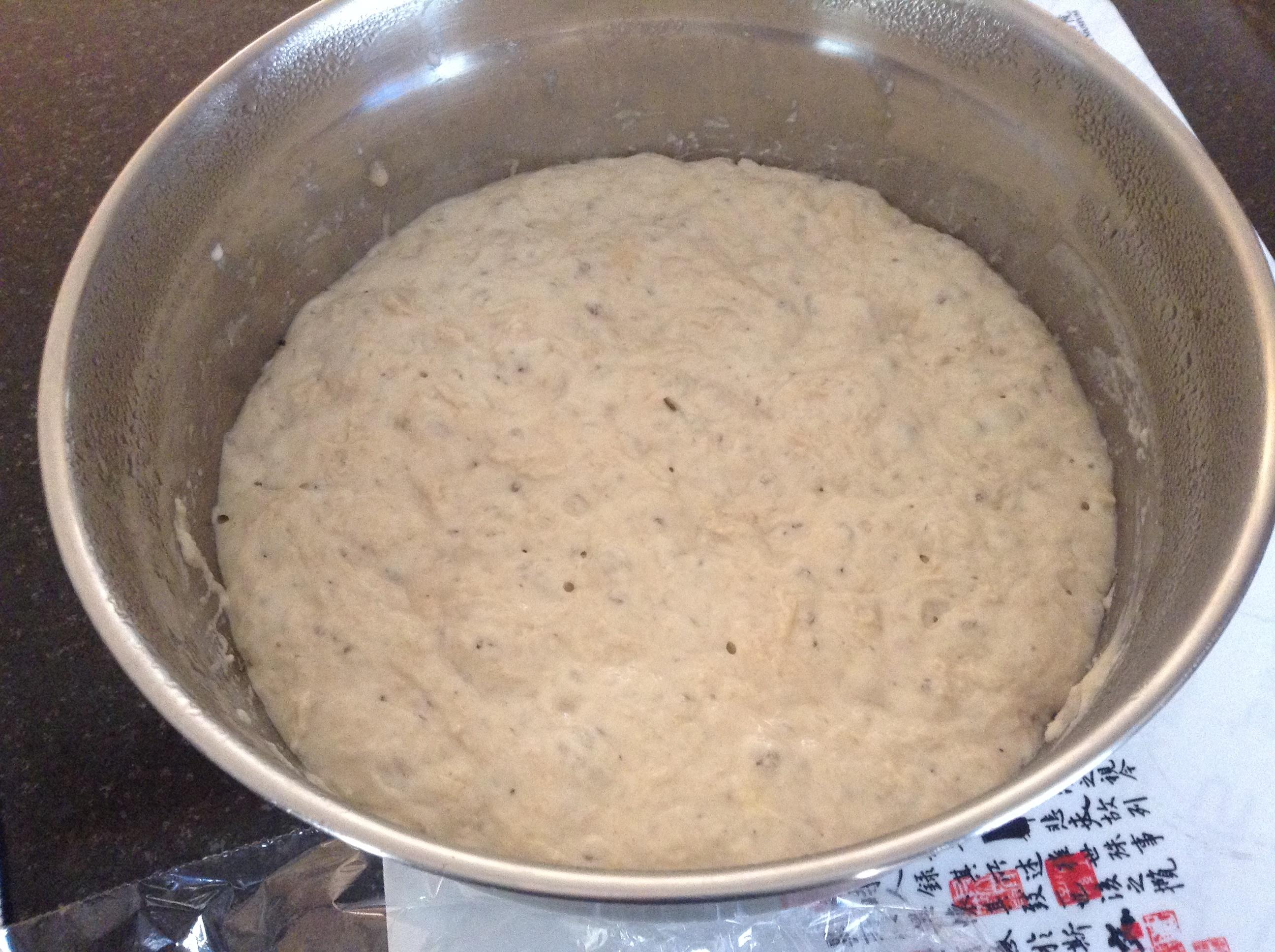 免揉冷藏发酵面包的做法 步骤3