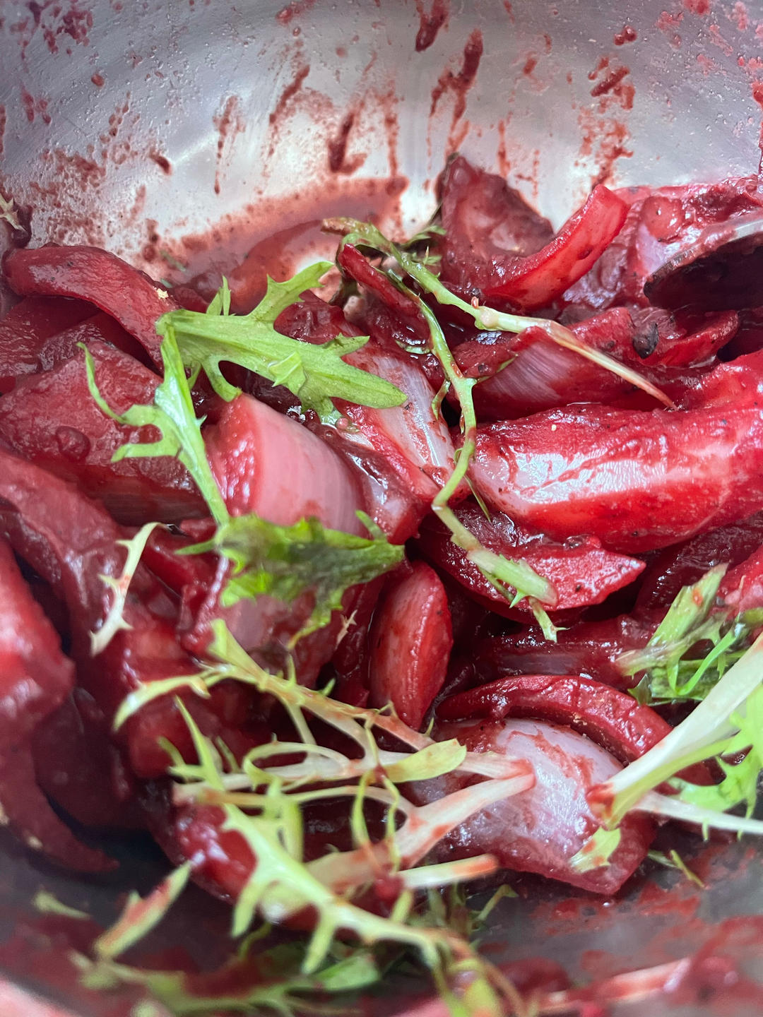 北欧风情黑暗料理：红甜菜头，甘草粉 Nordic inspired beetroot & liquorice