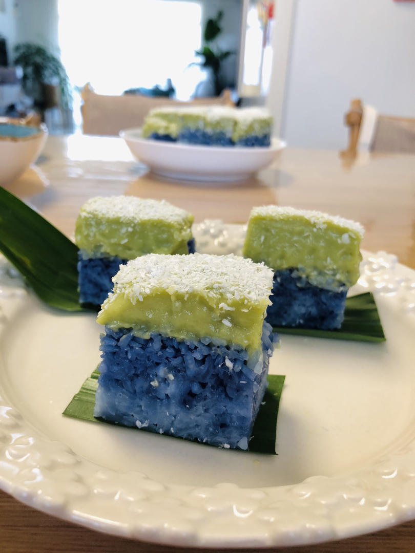 #麦子厨房#美食锅#娘惹蓝花糯米糕