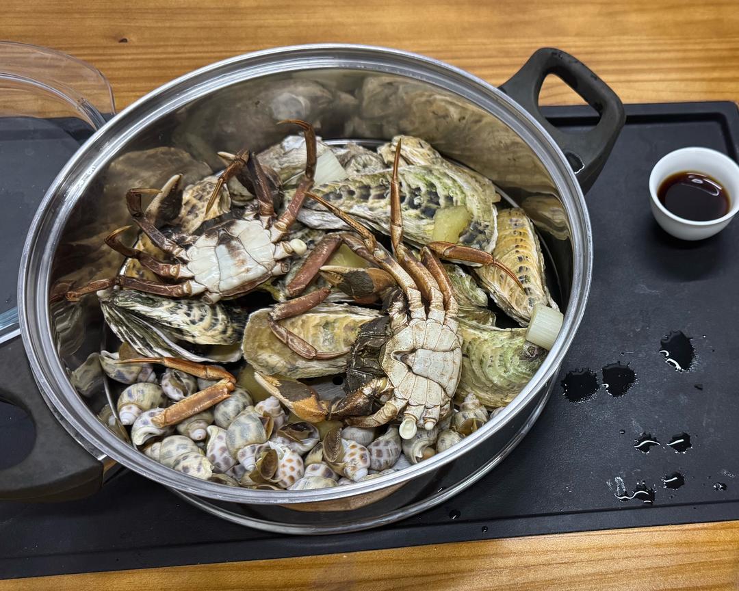 蒸海鲜-公司做饭2