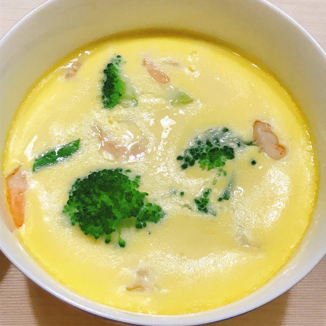 西兰花虾仁蒸蛋