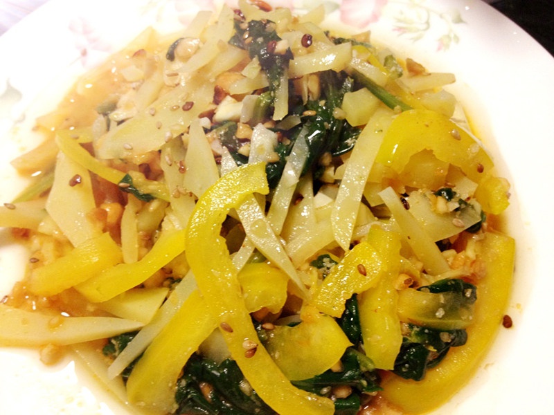 凉拌菠菜