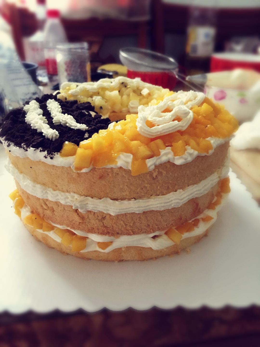 7寸中空奶油蛋糕的做法