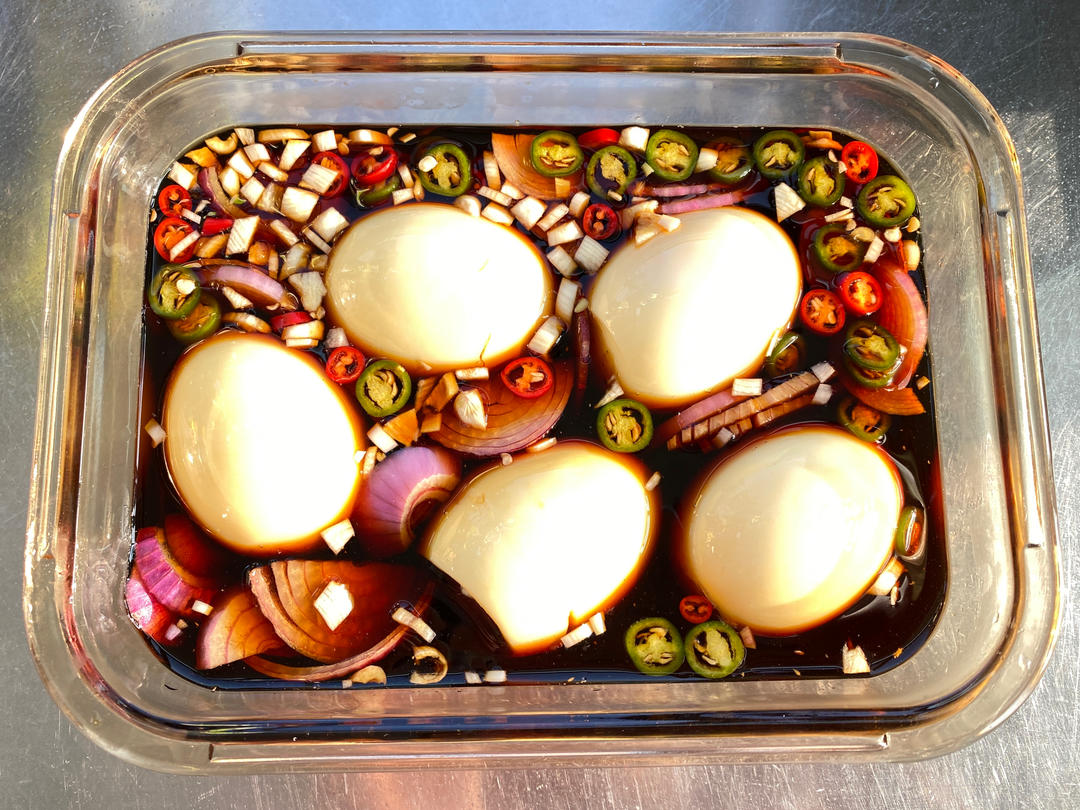 快手捞汁版韩式酱鸡蛋的做法