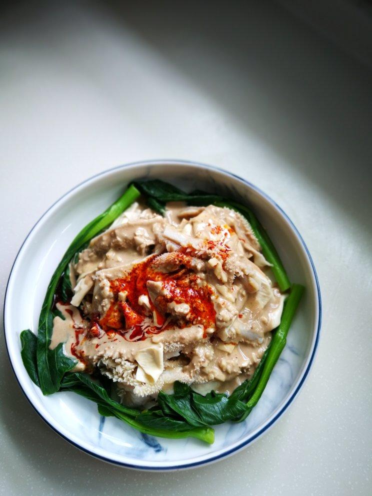 西安夜市风之涮豆皮牛肚青菜