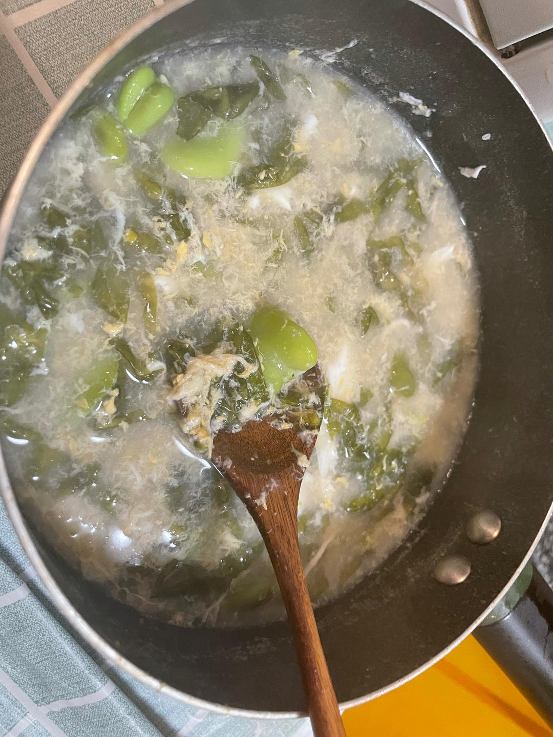 蚕豆米鸡蛋汤