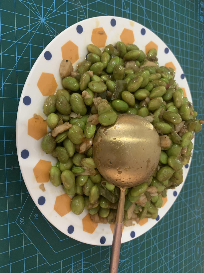 爆炒蒜泥毛豆子超级简单的做法💯好吃