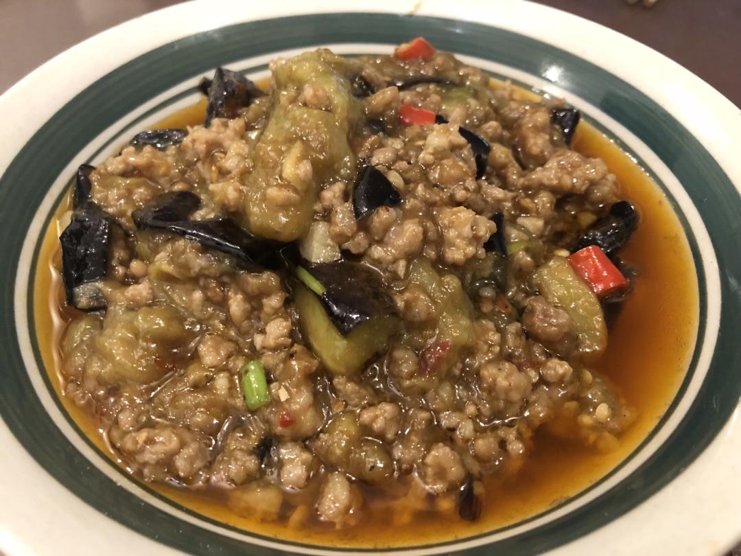 红烧肉沫茄子