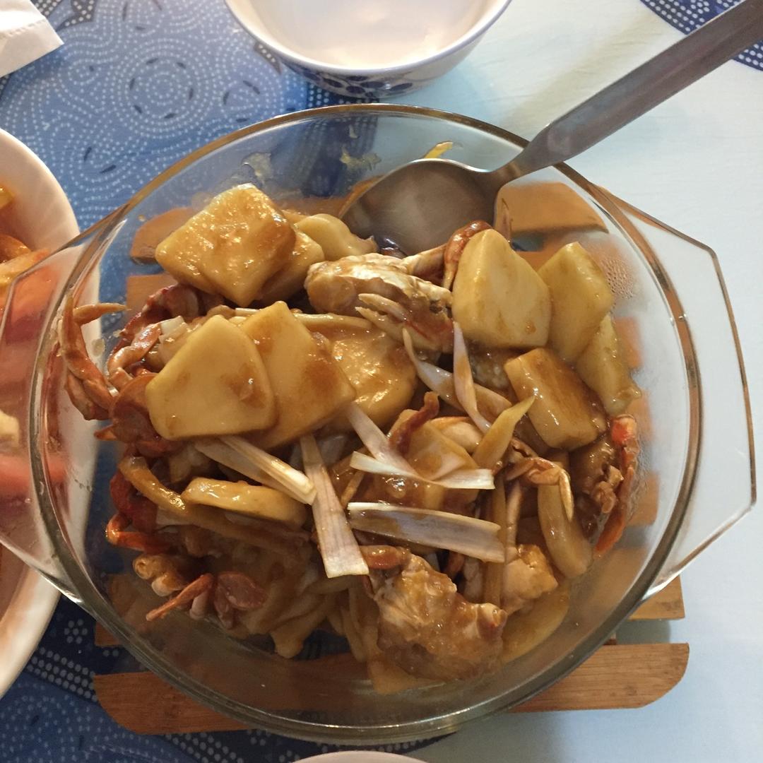 姜葱年糕炒蟹
