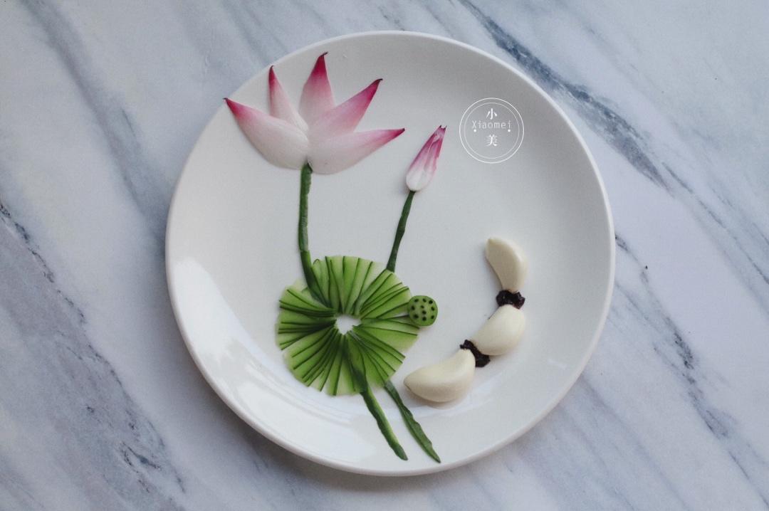 简单美丽的盘饰（9）——冷拼·洋葱荷花