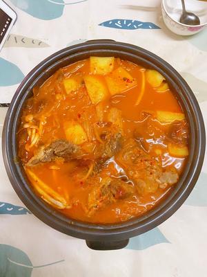 77韩式脊骨土豆汤的做法 步骤9