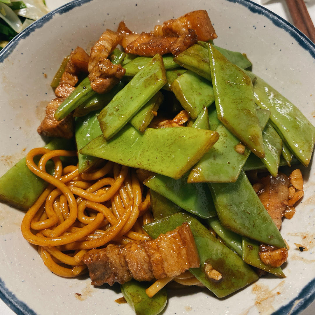 地道老北京扁豆焖面 豆角焖面 太好吃小心吃撑哦