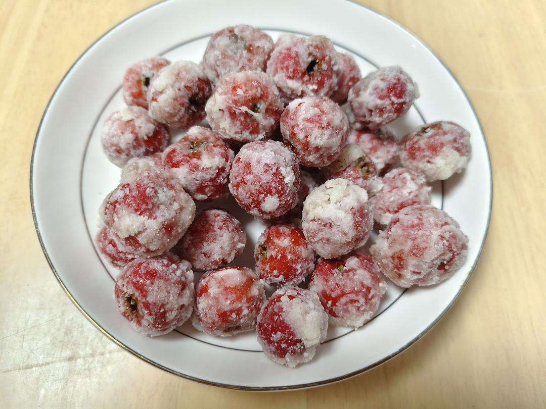 雪花山楂球 酸甜爽口 开胃又好吃 附细节视频详解