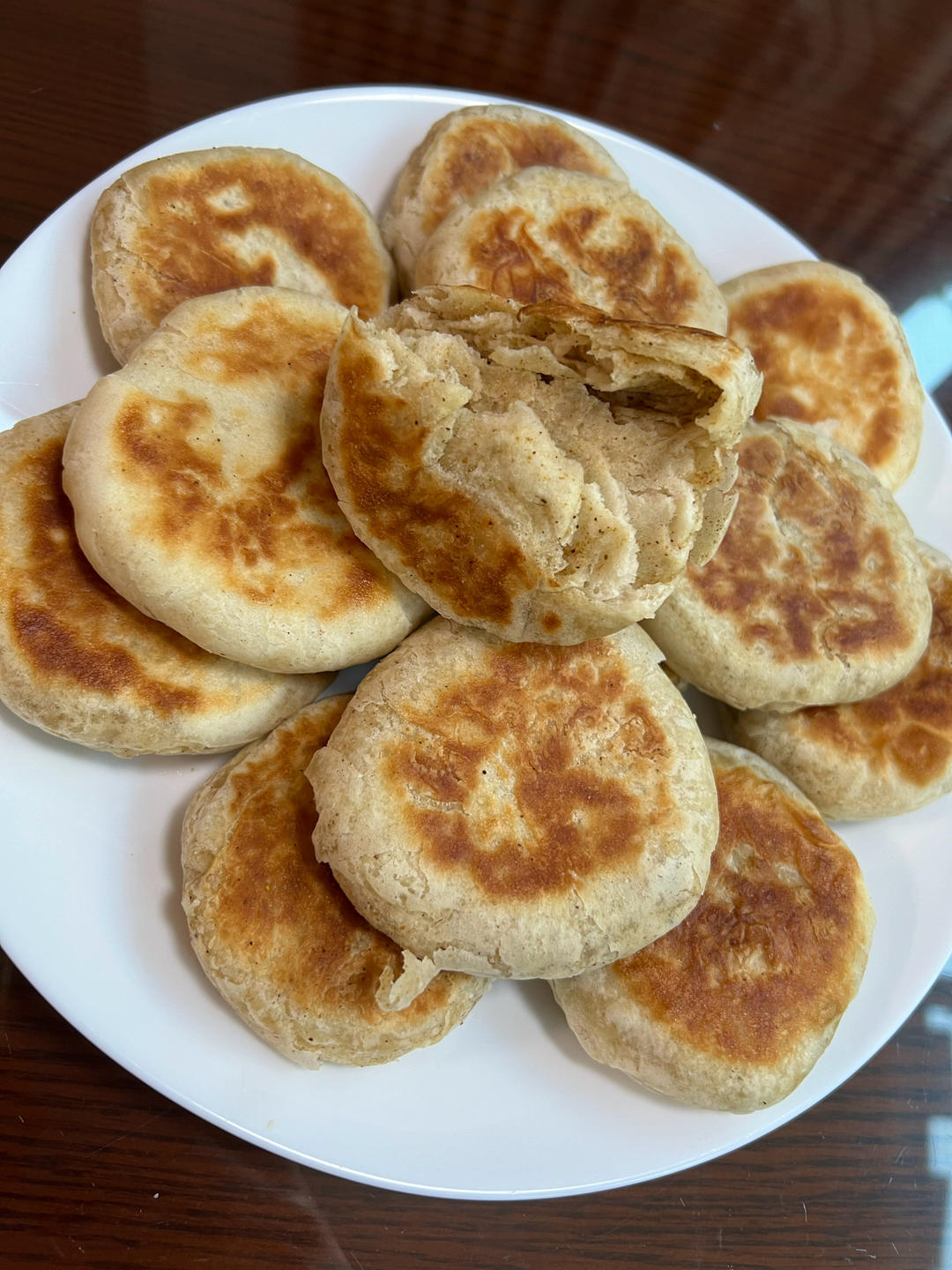 平底锅做出的油酥烧饼