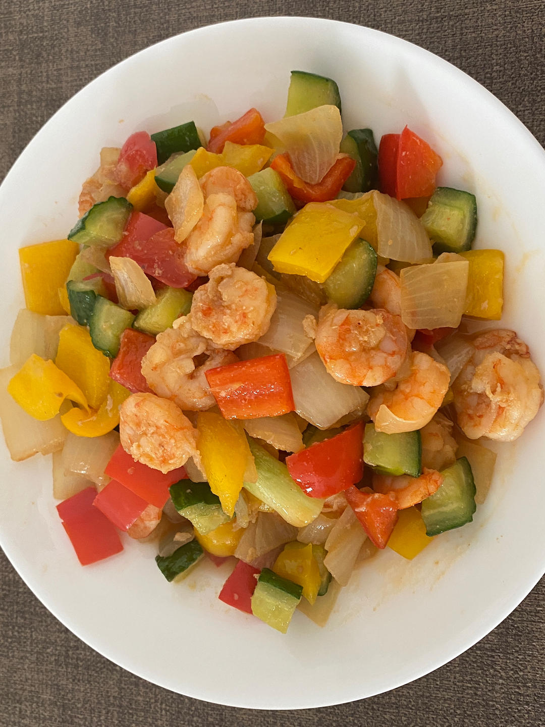 彩椒炒虾仁超简单