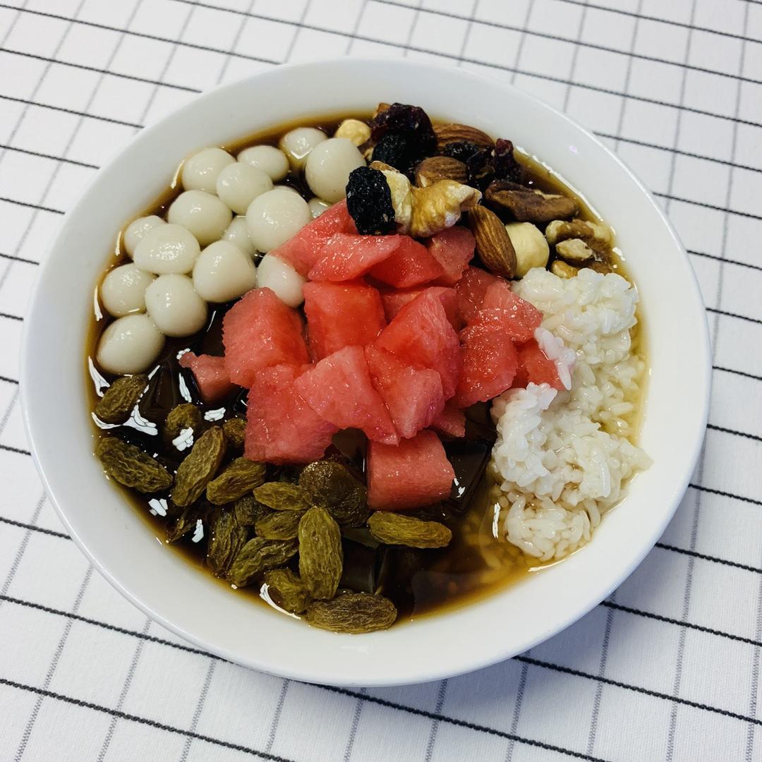 红糖桂花冰粉