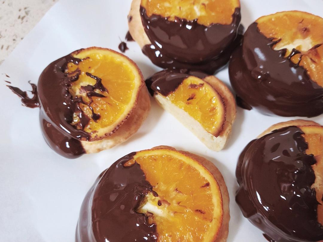 🍊橙意满满超高颜值的巧克力橙子饼干🍪