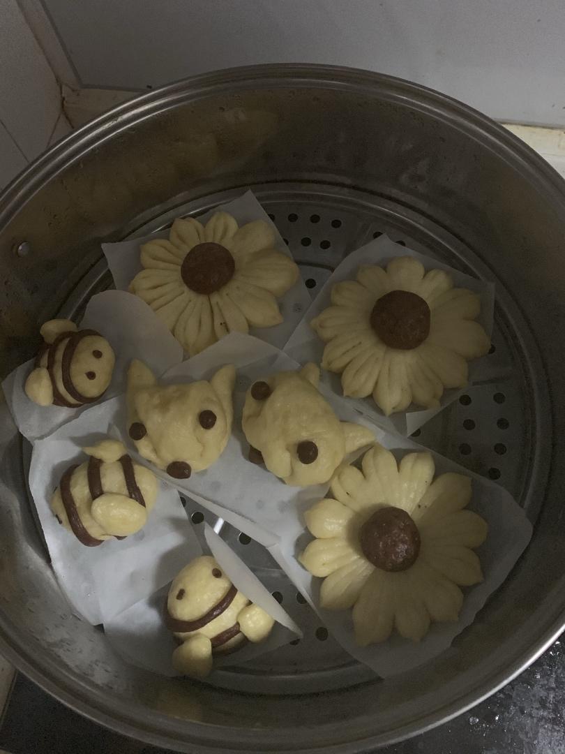 【向日葵蜜蜂馒头】像玩一样的做美食，孩子特爱吃！