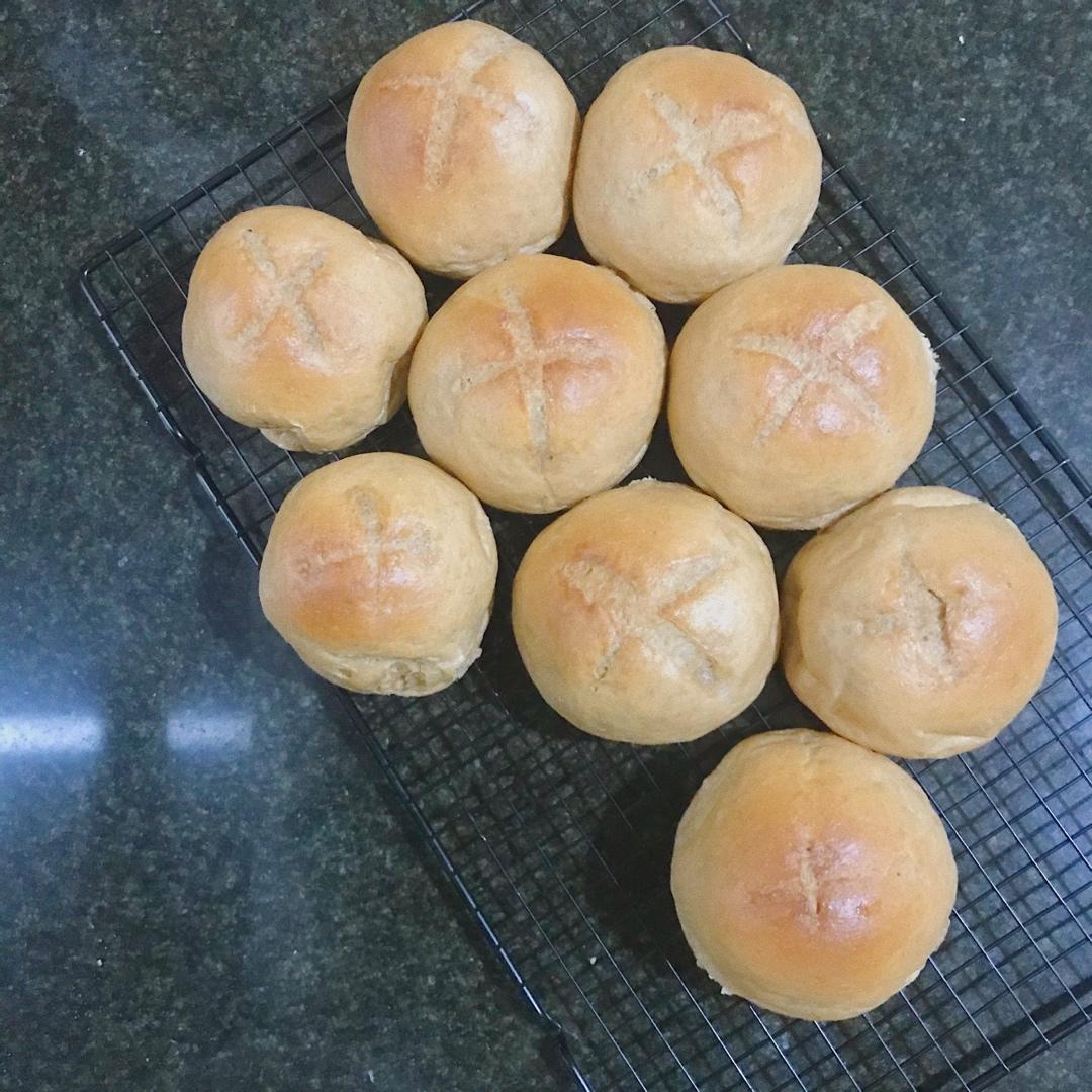 手揉咖啡餐包开口笑☕️（水合法15分钟出膜）