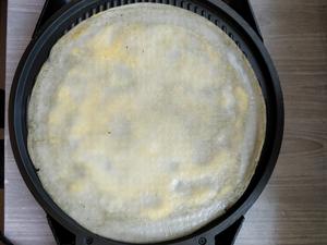 用剩米饭做早餐，快手简易版武汉豆皮的做法 步骤7