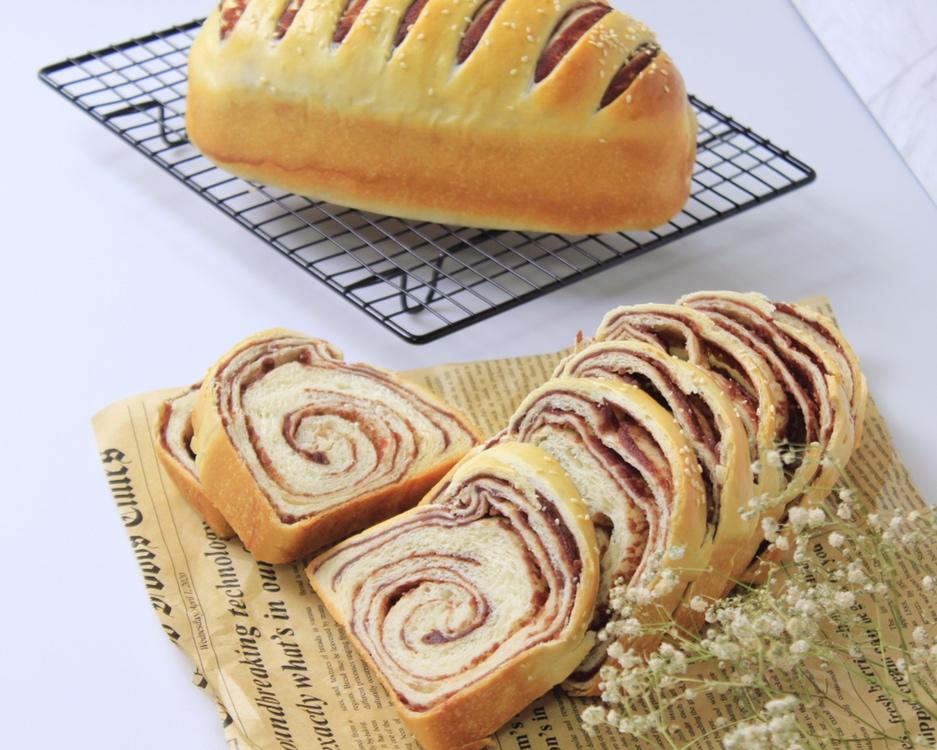 椰子油红豆沙面包卷（波兰种）的做法
