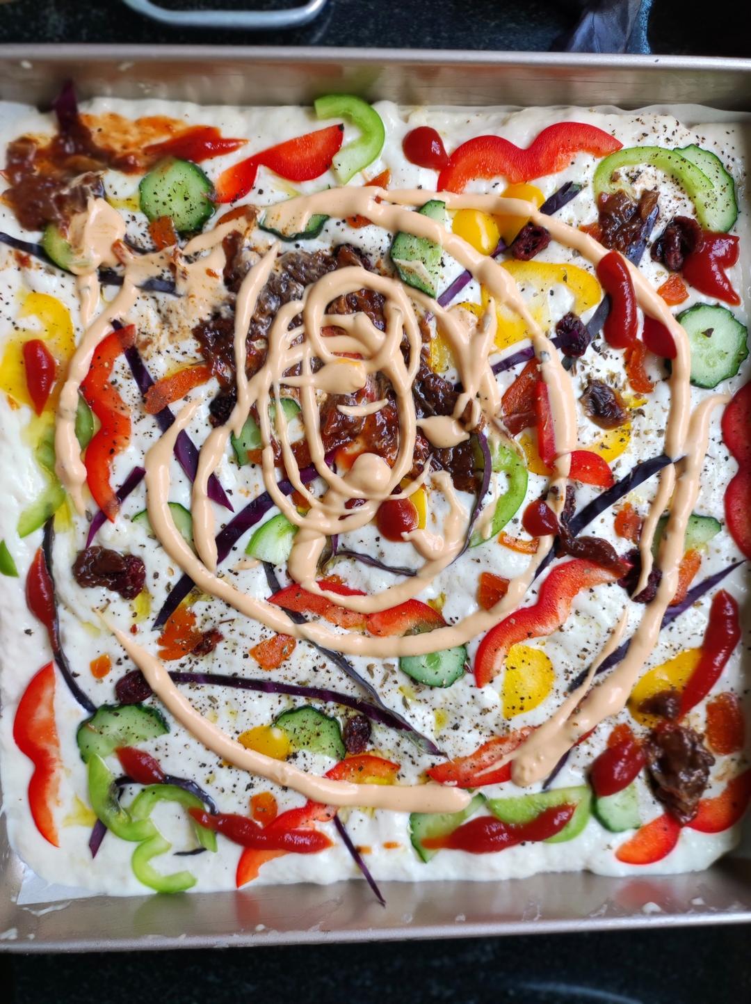 不需揉面的佛卡夏面包（Focaccia Bread）