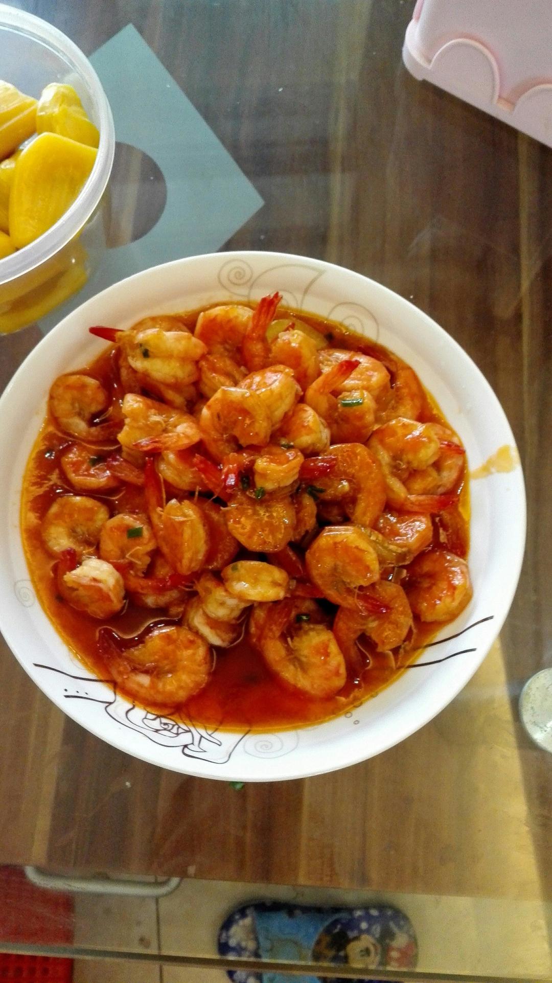 番茄酱焗基围虾