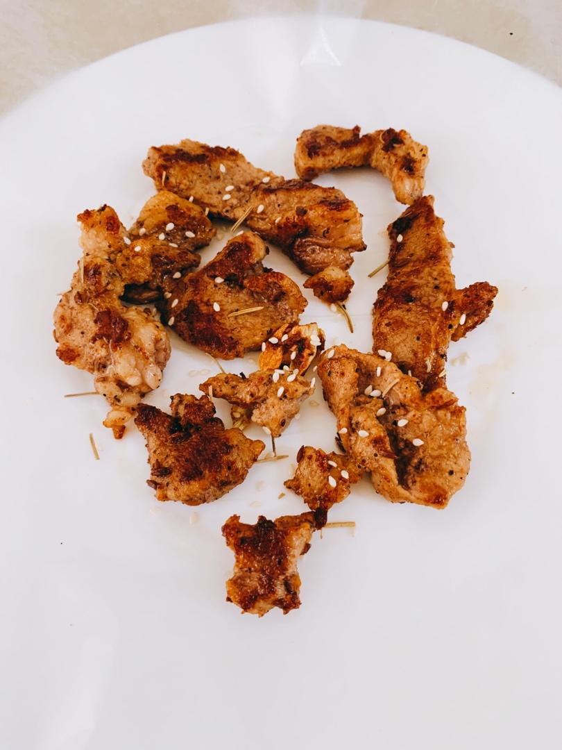 煎梅花肉（红酒蒜香）