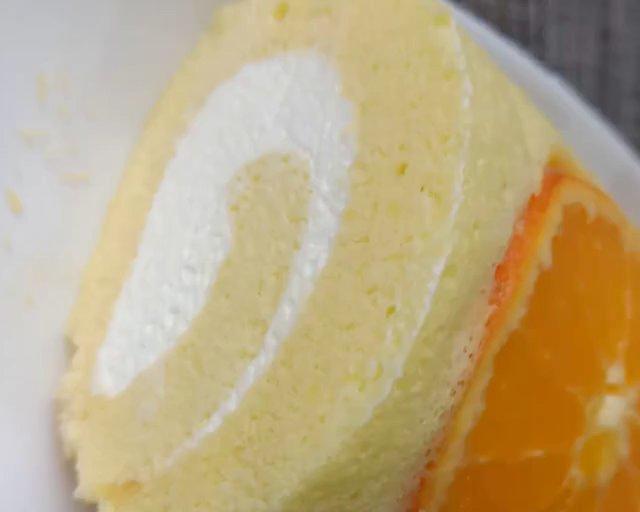 橙子戚风蛋糕卷