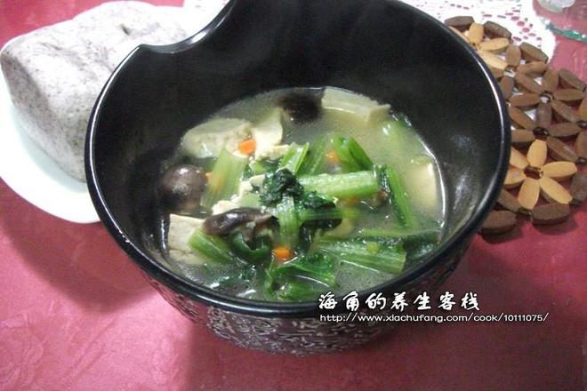 小白菜豆腐汤的做法
