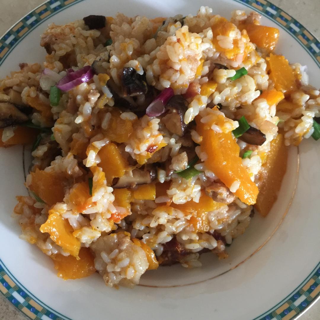 南瓜鸡肉饭