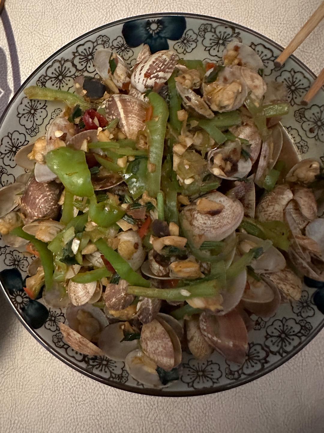 青椒豆豉炒蛤蜊