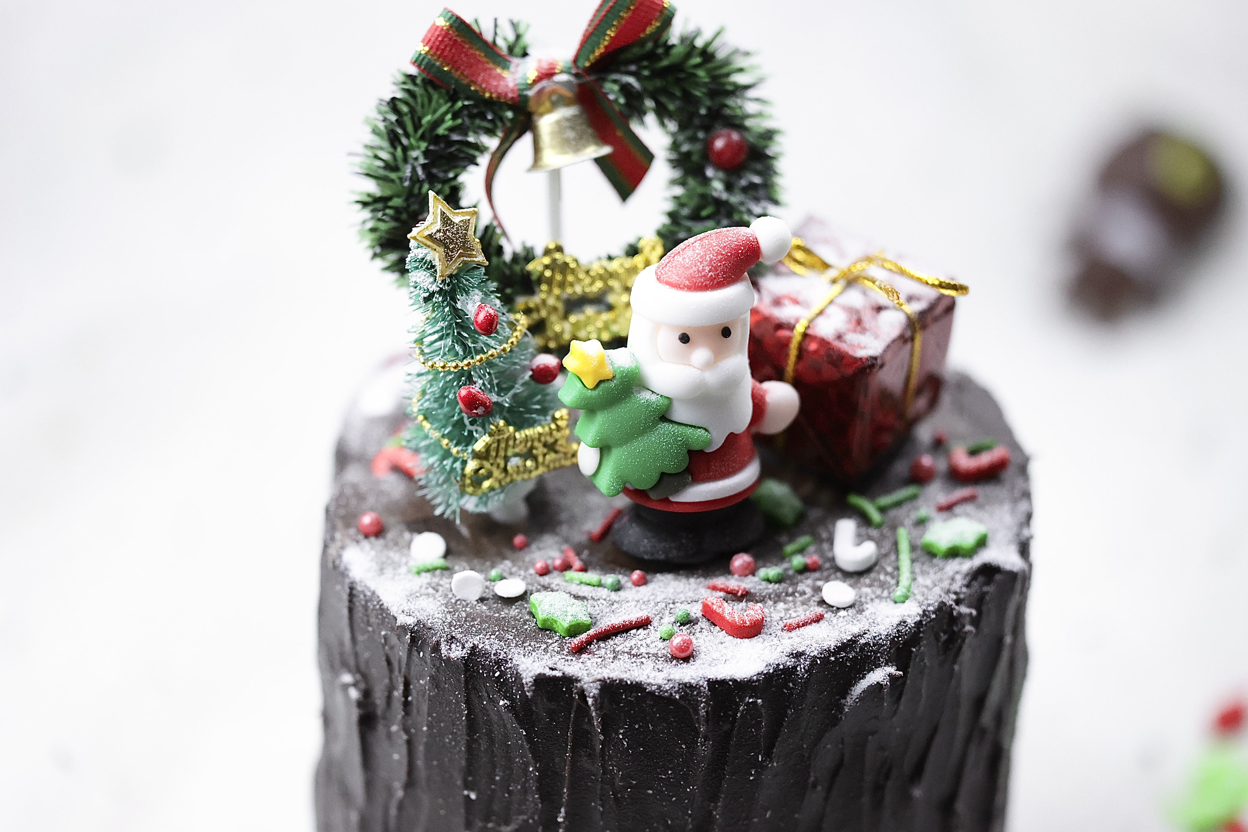 圣诞蛋糕🎄巧克力树桩蛋糕的做法 步骤24