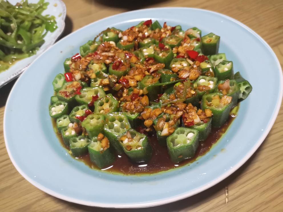 有颜有味凉拌秋葵