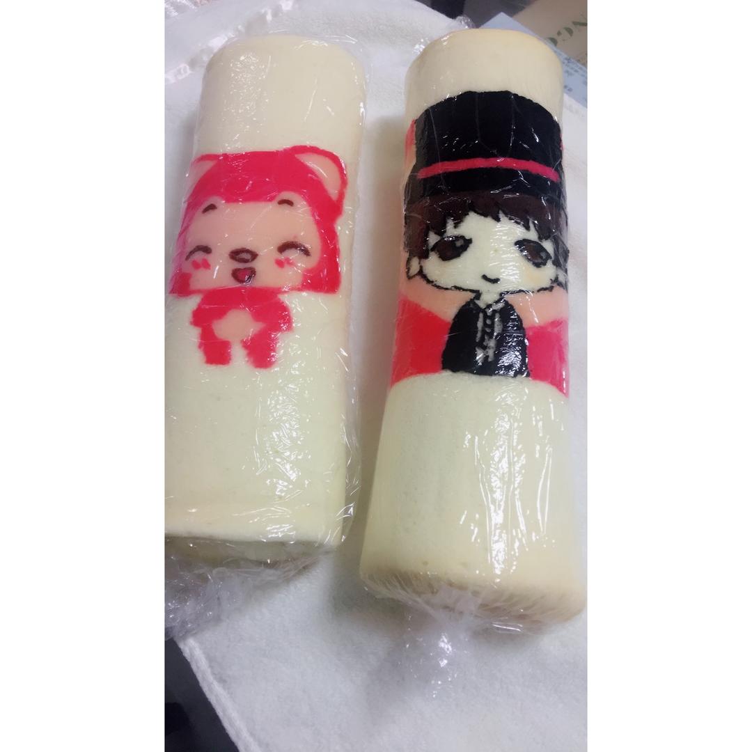 细腻零消泡彩绘蛋糕卷图案面糊制作方法